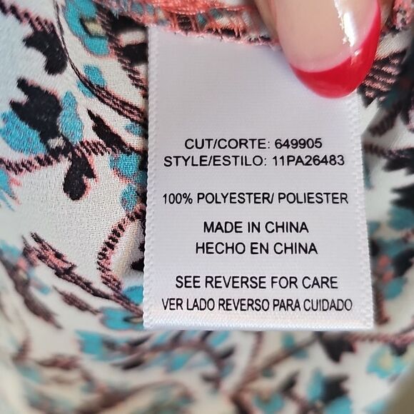 Free 2‎ Luv Bohemian Floral Print Blouse 3X - Picture 6 of 7